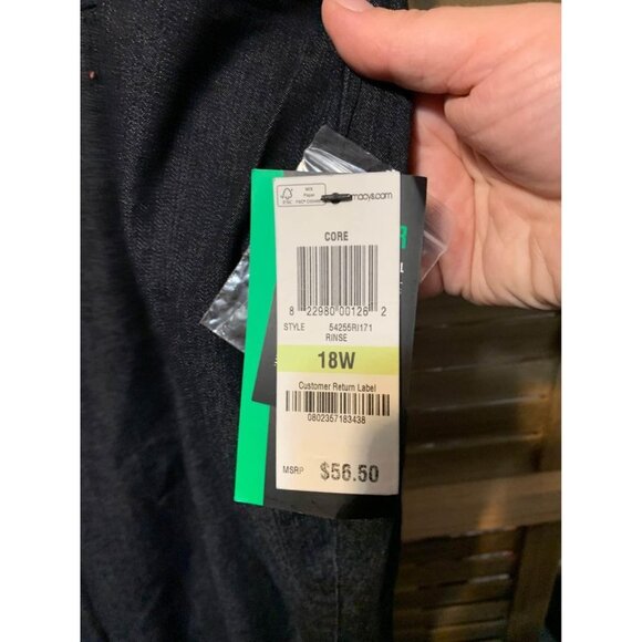 NWT Style & Co Business Casual Trouser Pants Mid Rise Tummy Control Sz 18W Gray - Picture 2 of 5